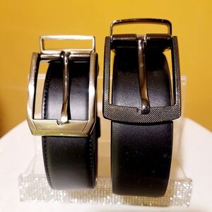 Men's Faux Leather Dress Belt (2 pk)